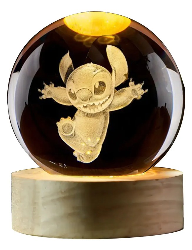 Esfera 8 cm 3D con luz